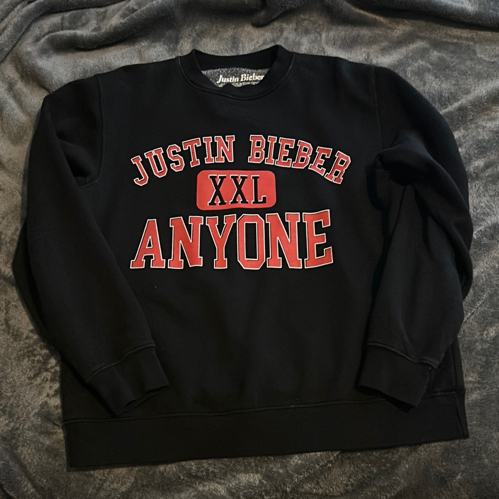Black Justin Bieber Crewneck